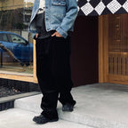 Corduroy Baggy Jeans #Black [SD26F-PT06]
