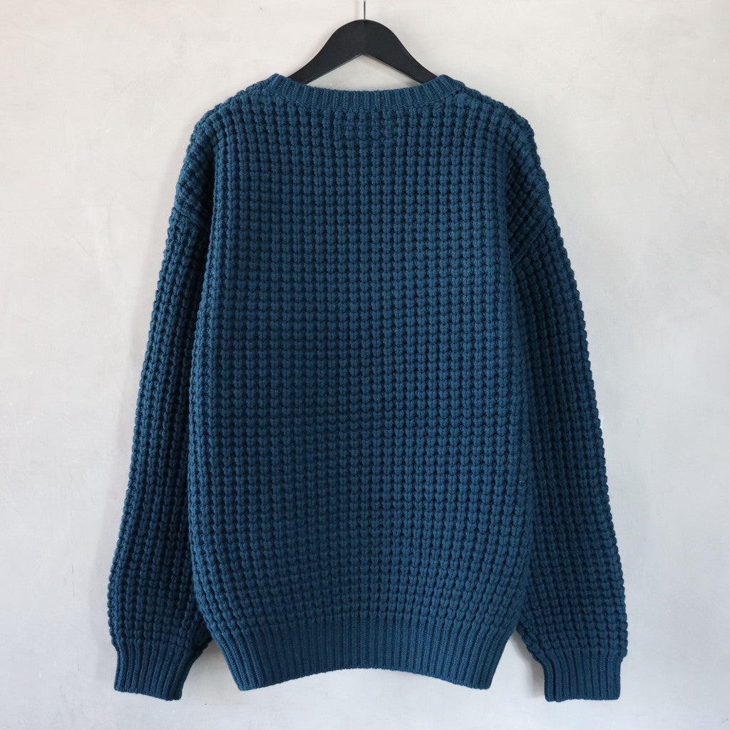 WAFFLE KNIT SWEATER #GREEN [24FW-WMK-KN01]