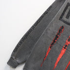 Bootleg Zip Up Hoodie With Damaged (ERROR S) #AGEDBLACK [M-P4-BG8]