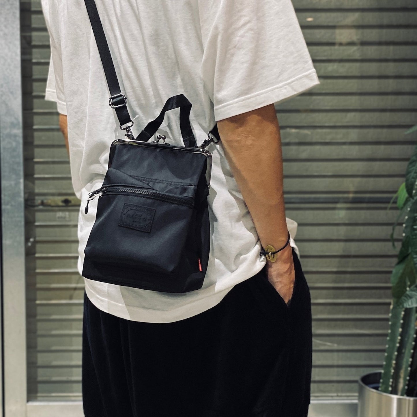 GAMAGUCHI SHOULDER #BLACK [24FW-A14]