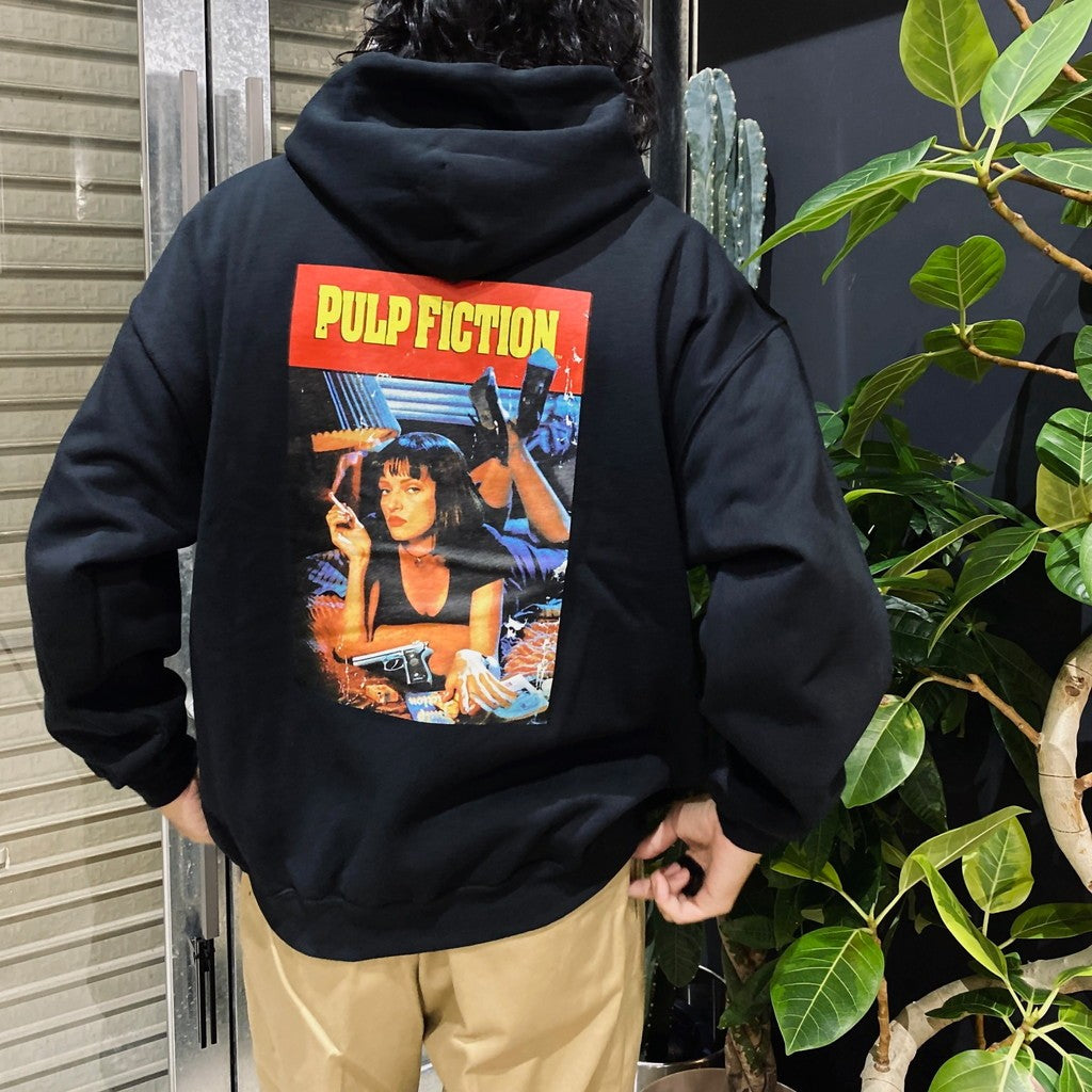 PULP FICTION | PULLOVER HOODED SWEAT SHIRT ( TYPE-1 ) #BLACK [PF-WM-SS