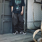 HERRINGBONE BALLOON PANTS #Olive [SS25-B06]