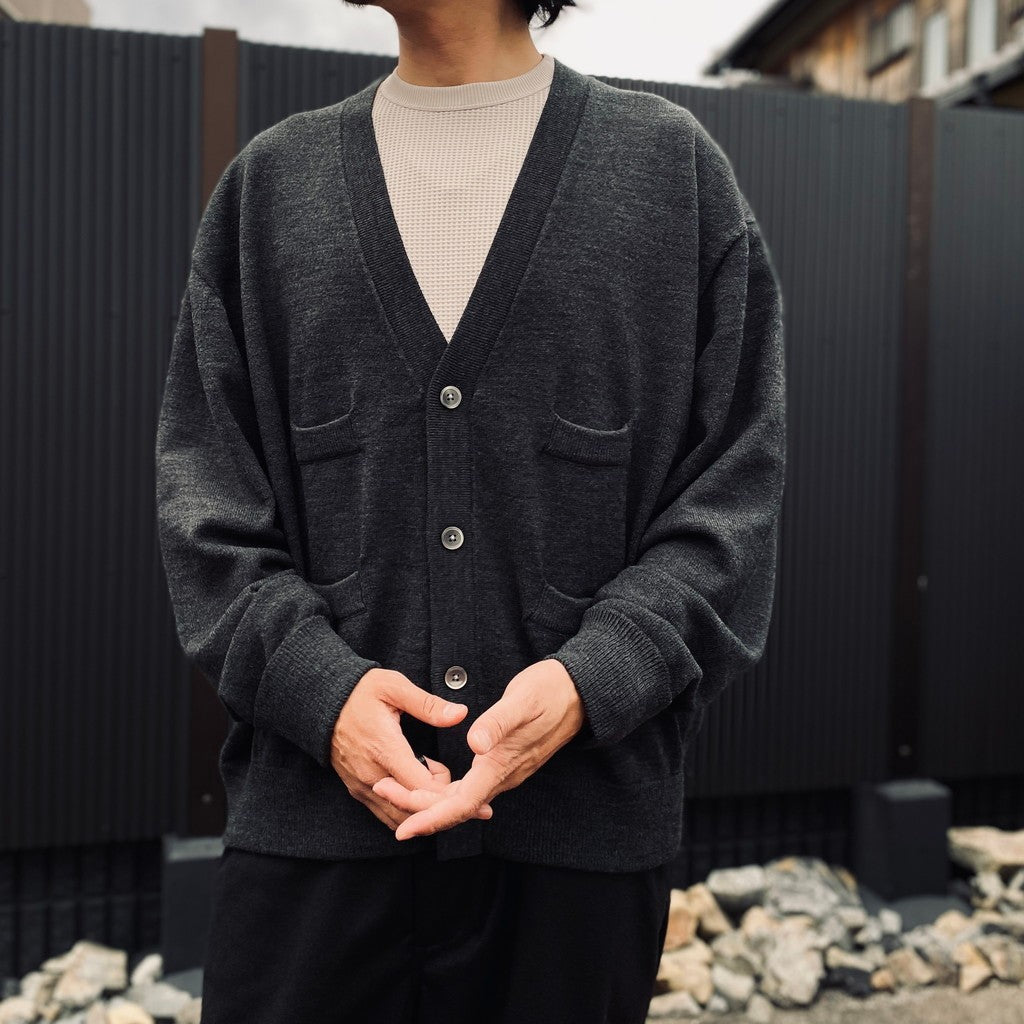 TECH KNIT CARDIGAN Brewed Protein #CHARCOAL [BE-72026W]