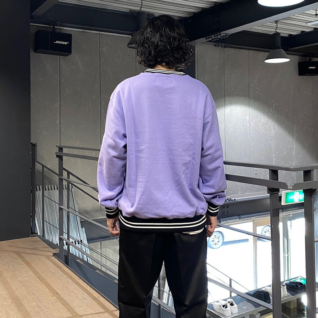 HEAVY WEIGHT CREW NECK SWEAT SHIRT ( TYPE-2 ) #PURPLE [24FW-WMC-SS10]