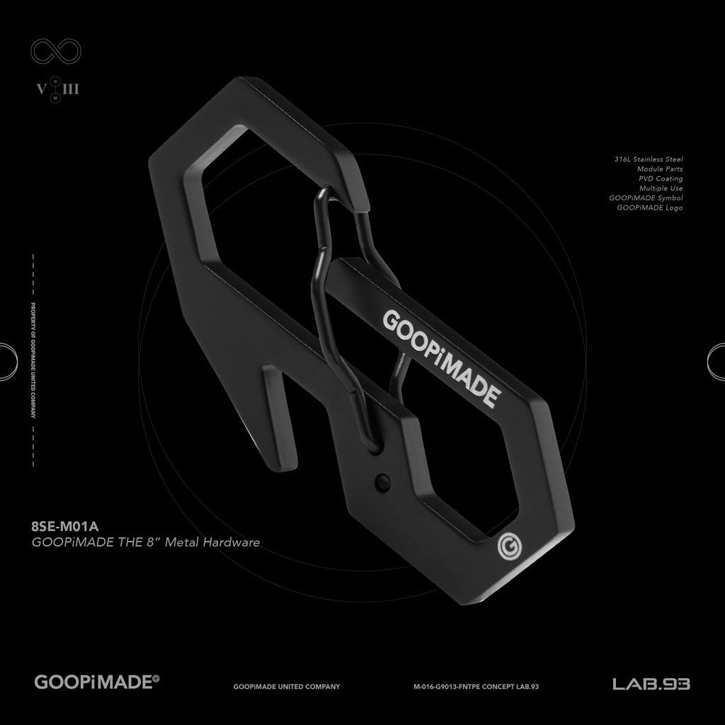 「8SE-M01A」 GOOPiMADE THE 8 Metal Hardware #BLACK [GOOPI-24AW-OCT-04]