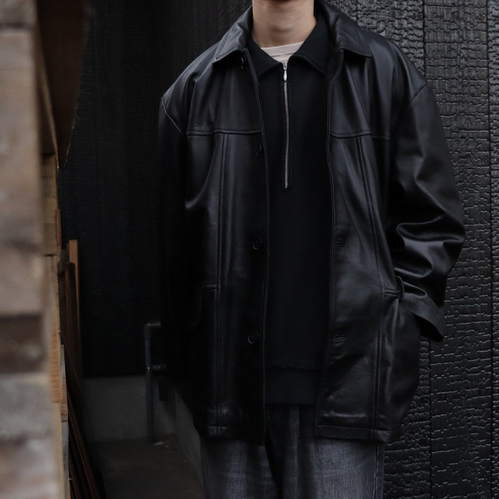 LEATHER BPP JACKET #BLACK [tc22f022]