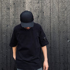 LIGHT FLEECE SHORT SLEEVE SWEATSHIRT #BLACK 999 [20CMSS034A-002246G]