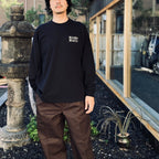 WASHED HEAVY WEIGHT CREW NECK LONG SLEEVE T-SHIRT ( TYPE-2 ) #BLACK [26FW-WMT-LT02]