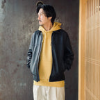 SINGLE RIDERS LEATHER JACKET ( TYPE-2 ) #D-BLUE [26SS-WMO-BL02]