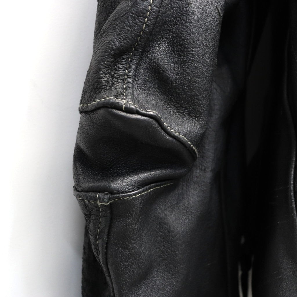 Skin Jacket (VEGETABLE TANNING PIG LEATHER) #BLACK [M-P2-LW1]
