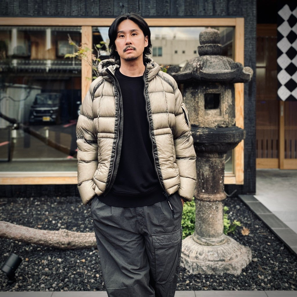 D.D. SHELL HOODED DOWN JACKET #356 FALLEN ROCK [21CMOW702A -26FWM]