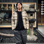 D.D. SHELL HOODED DOWN JACKET #356 FALLEN ROCK [21CMOW702A -26FWM]