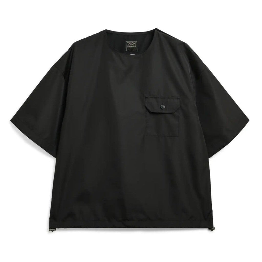 NON DOWN MILITARY HALF SLEEVE CUT SEW #BLACK [TAOIN-CS02NDML-1]