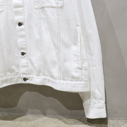 LABEL LOGO DENIM JACKET #WHITE [FW24-JK07]