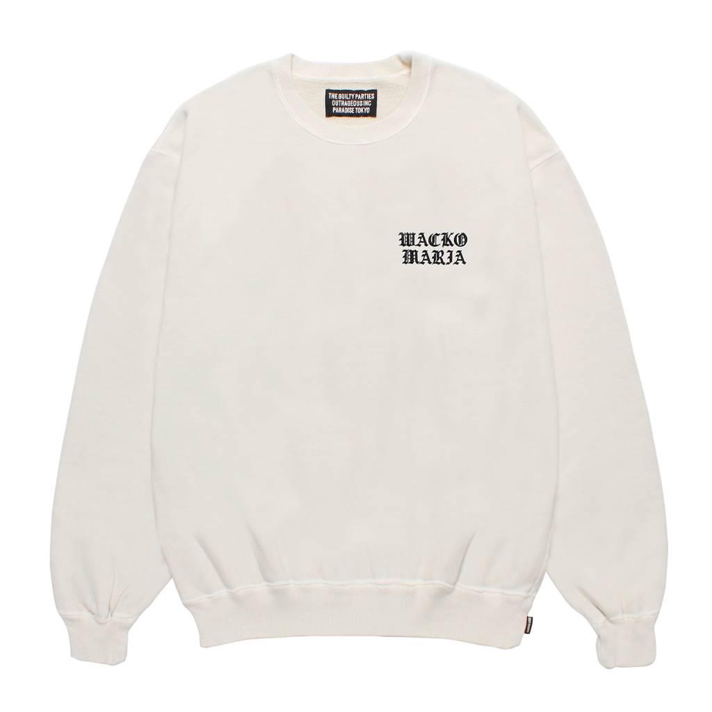 WASHED MIDDLE WEIGHT CREW NECK SWEAT SHIRT #IVORY [26SSE-WMC-SS03]