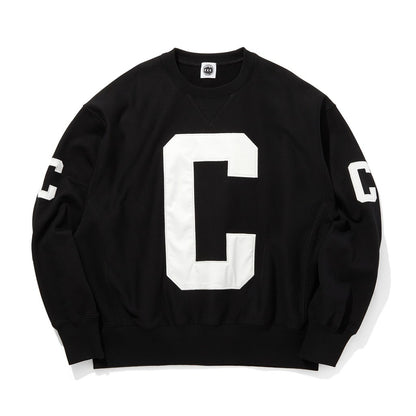 APPLIQUE LOGO COTTON SWEATSHIRT_CCC #BLACK [CCC-243C001]