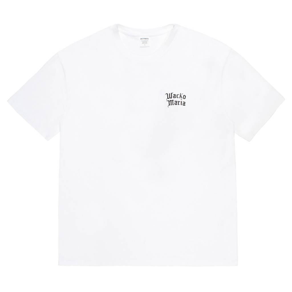 WASHED HEAVY WEIGHT CREW NECK T-SHIRT ( TYPE-1 ) #WHITE/BLACK [26FWE-WMT-WT01]