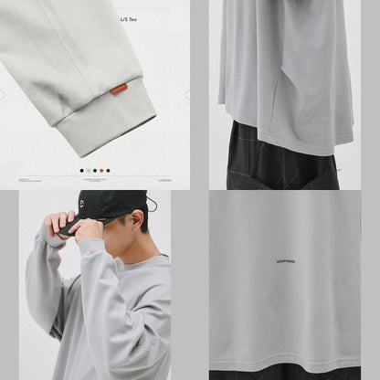 「X_Model-03」 Just A Normal L/S Tee #ASH GRAY [GOOPI-24AW-NOV-01]