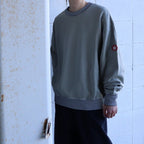 STRIPE RIB SOLID CREW NECK #KHAKI [CES28CS05]