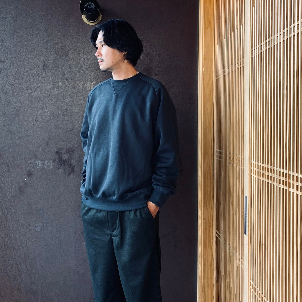TECH SWEAT CREW FREEDOM SLEEVE #INK BLACK [BE-51026W]