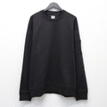 COTTON DIAGONAL FLEECE CREWNECK LENS SWEATSHIRT #BLACK 999 [20CMSS036A-110044G]