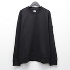 COTTON DIAGONAL FLEECE CREWNECK LENS SWEATSHIRT #BLACK 999 [20CMSS036A-110044G]