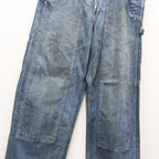 DOUBLE KNEE INDIGO DENIM PANTS #INDIGO [BWU-DKIDP]