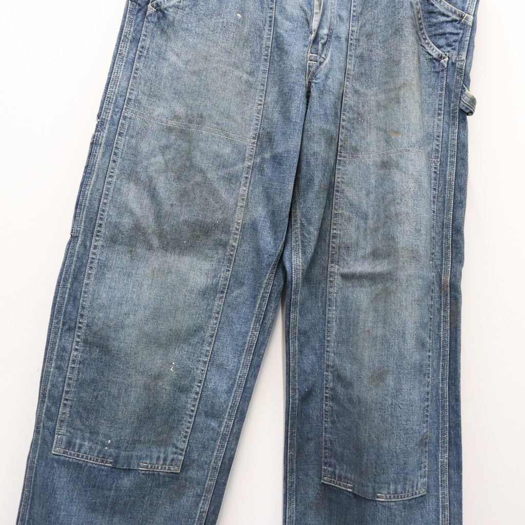 DOUBLE KNEE INDIGO DENIM PANTS #INDIGO [BWU-DKIDP]