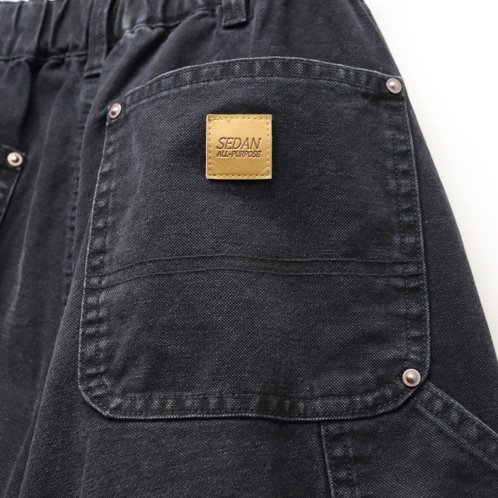 Vintage Washed Double Knee Pants #Black [SD26S-PT04]