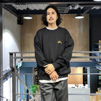 TIM LEHI | CREW NECK SWEAT SHIRT (TYPE-1) #BLACK [24FW-WMC-SS18]