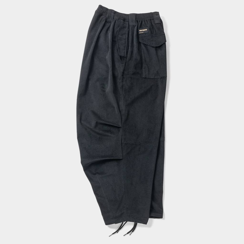 GEOMETRIC CORD SNOW PANTS #BLACK [FW24-B11]