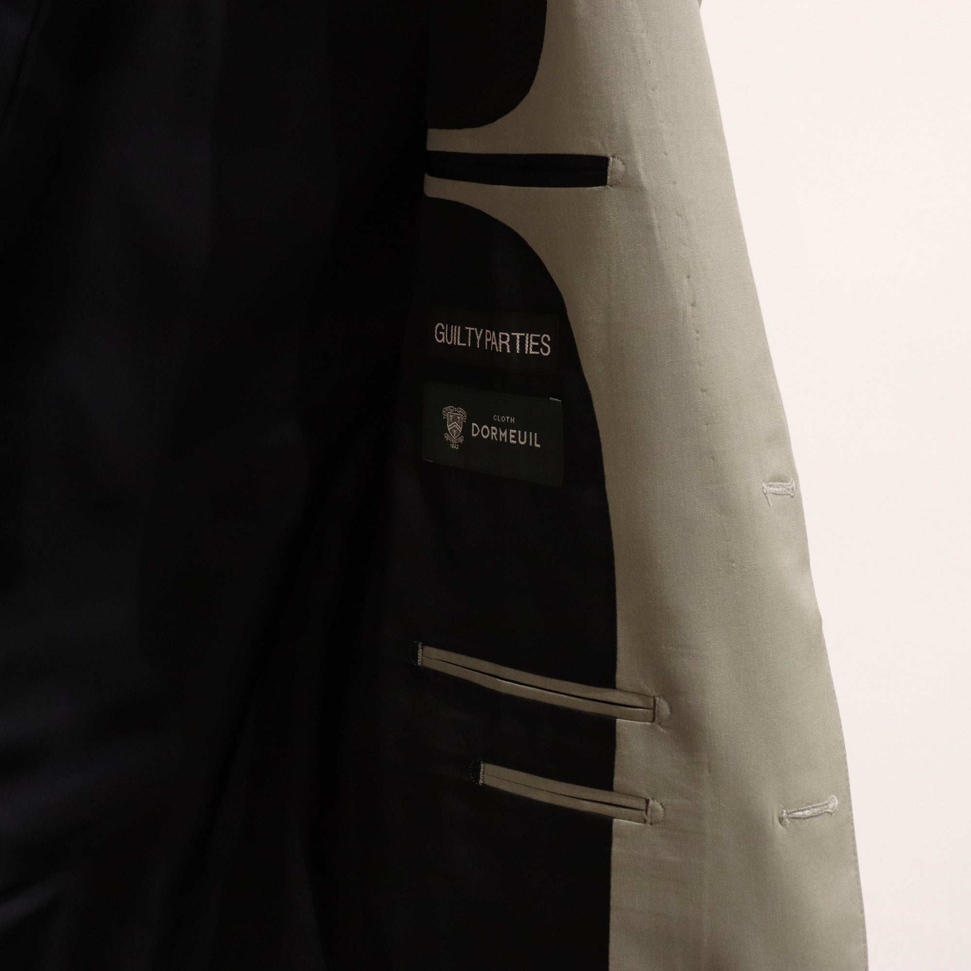 SINGLE BREASTED JACKET ( TYPE-3 ) &amp; TROUSERS #GRAYGREEN [23FW-WMO-SU03 / 23FW-WMP-TR08]