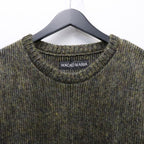 MIX MOHAIR CREW NECK SWEATER #KHAKI [26FW-WMK-KN03]
