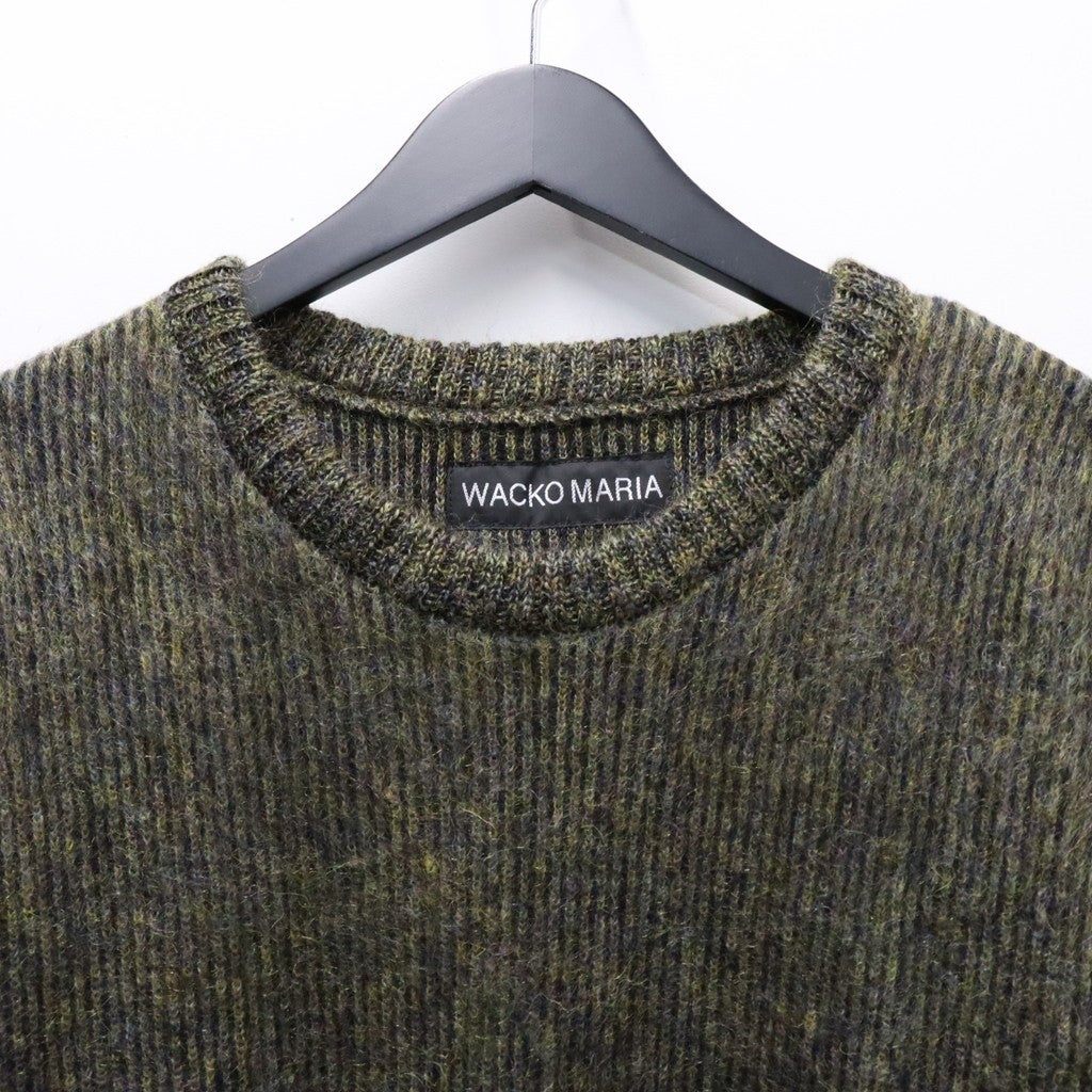 MIX MOHAIR CREW NECK SWEATER #KHAKI [26FW-WMK-KN03]