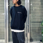 CREW NECK SWEAT SHIRT (TYPE-1) #BLACK [24FW-WMC-SS12]