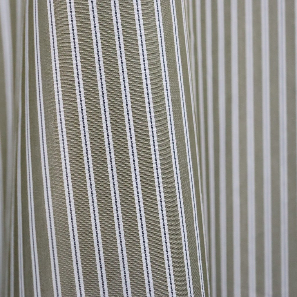 TECH REGULAR COLLAR SHIRT L/S STRIPE #LT.BROWN [BE-83026W]