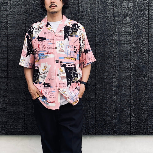 JEAN-MICHEL BASQUIAT | S/S HAWAIIAN SHIRT ( TYPE-3 ) #ONE [BASQUIAT-WM-HI27]