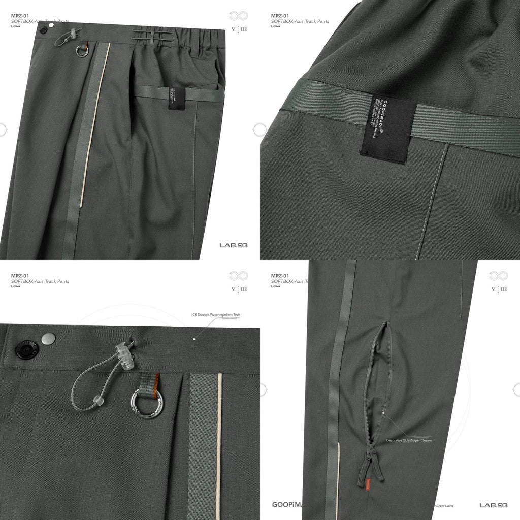 「MRZ-01」 SOFTBOX Axis Track Pants #L-GRAY [GOOPI-24AW-NOV-04]