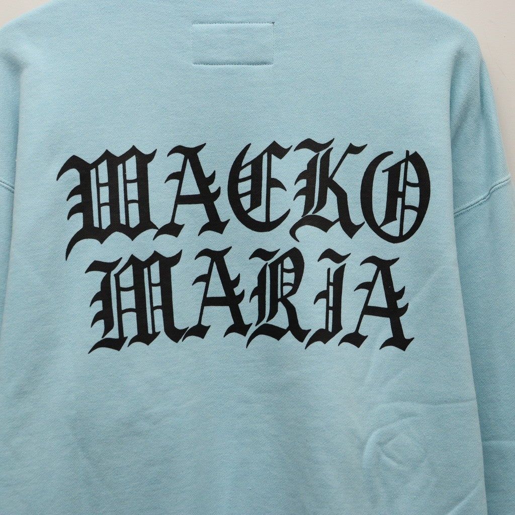 DEATH ROW RECORDS | WASHED MIDDLE WEIGHT CREW NECK SWEAT SHIRT #BLUE [DEATHROW-WM-SS03]