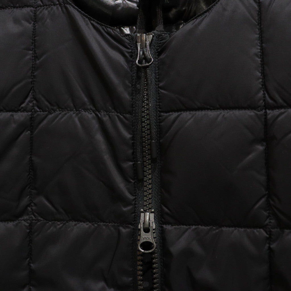 CREW NECK W-ZIP DOWN JKT #BLACK [TAION-104WZ]