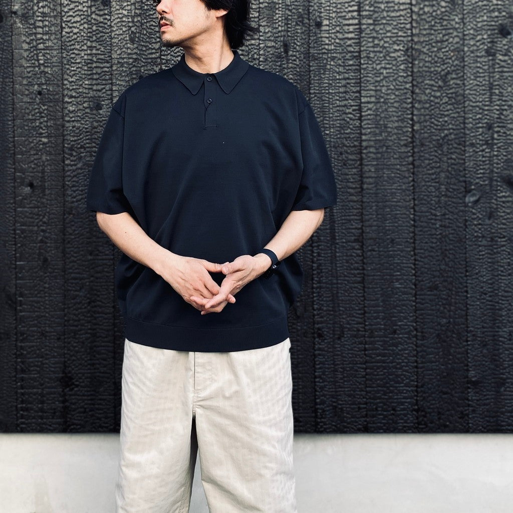 トップス TECH KNIT POLO S/S 2026SS3rd ink black TECH KNIT POLO S/S #INK BLACK [BE-43026] - cocorozashi 三重県