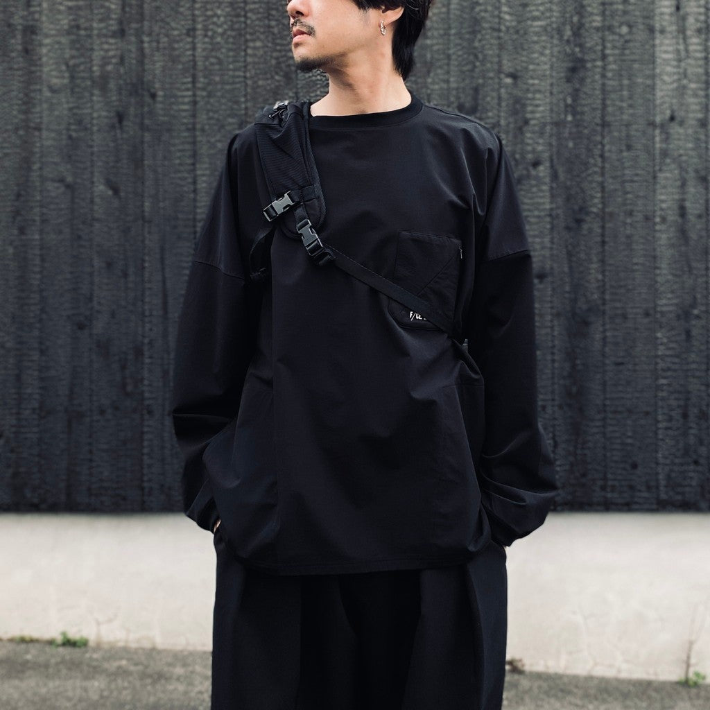 TEXTURED TWILL 3 POINTS SLINGER BAG #BLACK [FTT36261B0004]