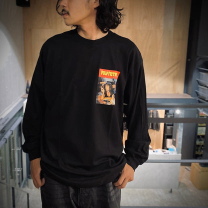 PULP FICTION | CREW NECK LONG SLEEVE T-SHIRT ( TYPE-3 ) #BLACK [PF-WM-LT03]