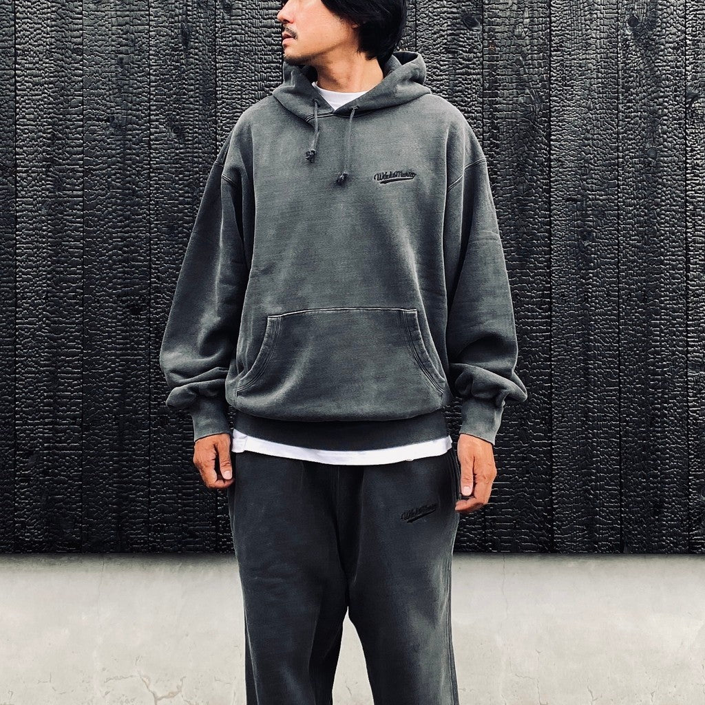 WASHED MIDDLE WEIGHT PULLOVER HOODED SWEAT SHIRT #GRAY [26FWE-WMC-SS02]