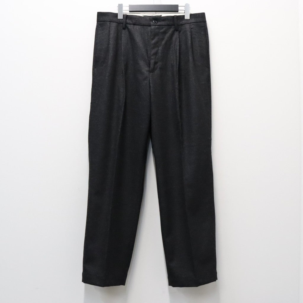 DOUBLE PLEATED WOOL TROUSERS ( TYPE-1 ) #CHARCOAL [26FW-WMP-PT03]