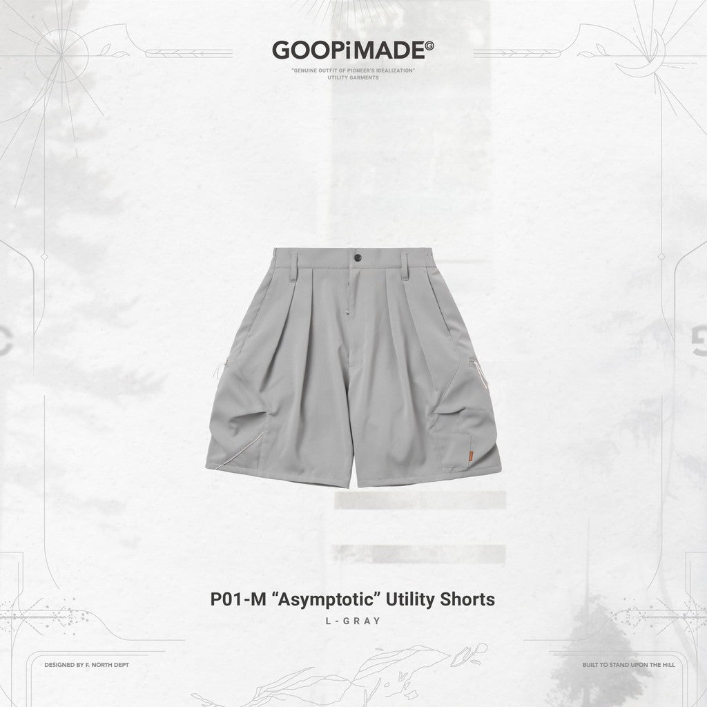 P01-M“渐近”实用短裤#L-GRAY [GOOPI-24SS-APR-01]