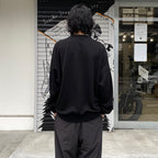 高科技衛衣圓領自由袖 #黑色 [BE-50024]