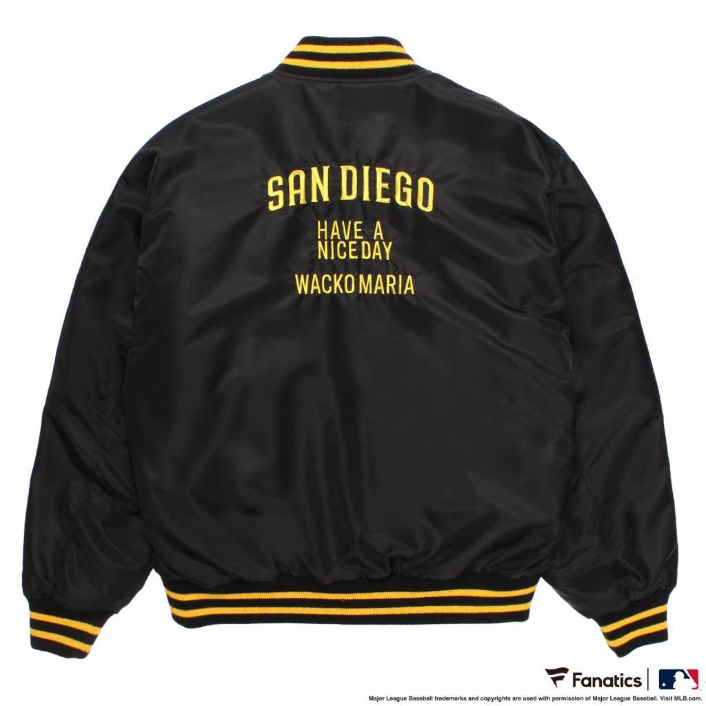 MLB | SD | REVERSIBLE VARSITY JACKET ( TYPE-3 ) #BLACK-BEIGE [MLB-WM-BL03]