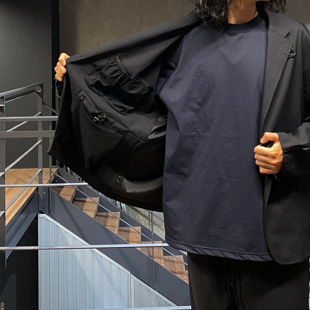 TECH LOOSE 2B JACKET POLISAGE #BLACK [BJ-57024W]