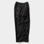 STRIPE BAGGY CARGO PANTS #Black [SU26-B06]